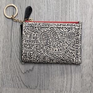 Coach x Disney Keith Haring Mickey Mouse Mini Skinny ID Case Wallet Leather